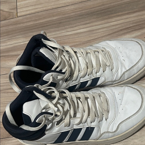 Adidas White and Navy High-Top Sneakers - Picture 7 of 7
